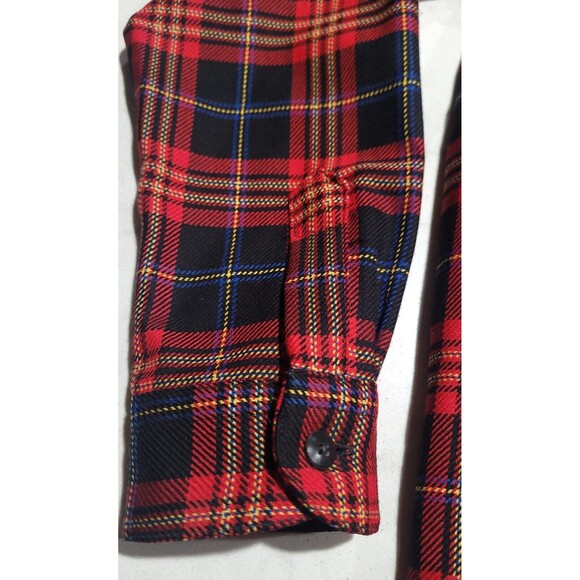 Pendleton 100% Virgin Wool Woman's Red Black Plaid Medium Vintage 90s EUC VTG - Picture 9 of 15